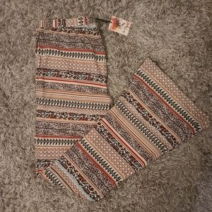 Womens boho flare legged pants size L